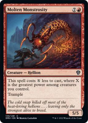 Molten Monstrosity card from Dominaria United