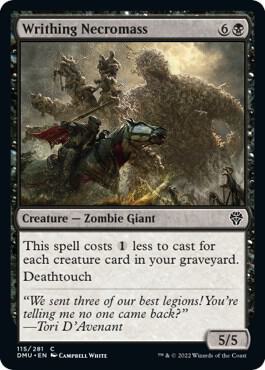 Writhing Necromass card from Dominaria United