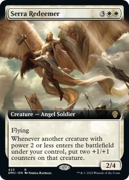 Serra Redeemer (Extended Art) card from Dominaria United