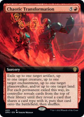 Chaotic Transformation (Extended Art) card from Dominaria United