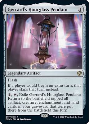 Gerrard's Hourglass Pendant card from Commander: Dominaria United