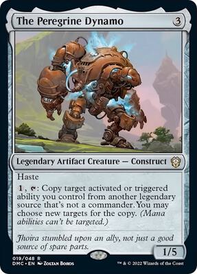 The Peregrine Dynamo card from Commander: Dominaria United