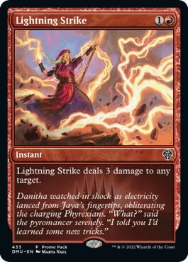 Lightning Strike card from Promo Pack: Dominaria United