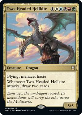 Two-Headed Hellkite card from Commander: Dominaria United