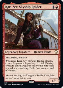 Kari Zev, Skyship Raider card from Commander: Dominaria United