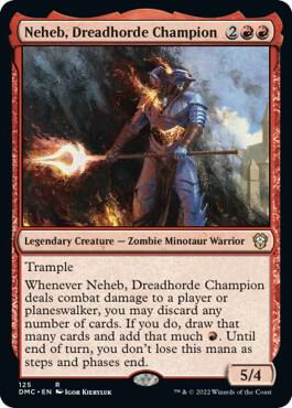 Neheb, Dreadhorde Champion card from Commander: Dominaria United
