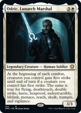 Odric, Lunarch Marshal card from Commander: Dominaria United