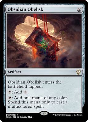 Obsidian Obelisk card from Commander: Dominaria United