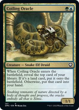 Coiling Oracle card from Commander: Dominaria United