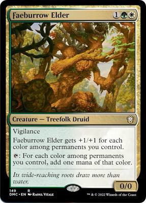Faeburrow Elder card from Commander: Dominaria United