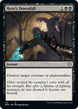 Hero's Downfall card from Commander: Dominaria United