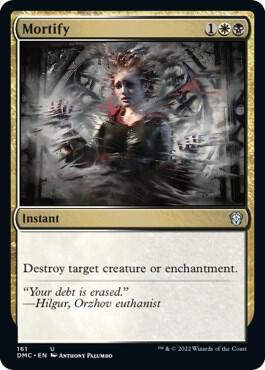 Mortify card from Commander: Dominaria United
