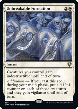 Unbreakable Formation card from Commander: Dominaria United