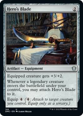 Hero's Blade card from Commander: Dominaria United