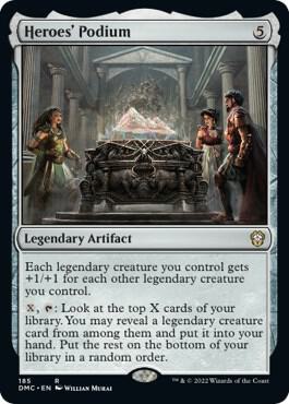 Heroes' Podium card from Commander: Dominaria United