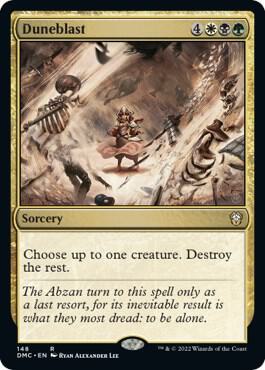 Duneblast card from Commander: Dominaria United