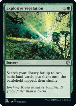 Explosive Vegetation card from Commander: Dominaria United