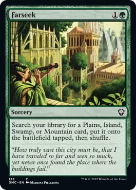 Farseek card from Commander: Dominaria United