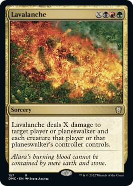 Lavalanche card from Commander: Dominaria United