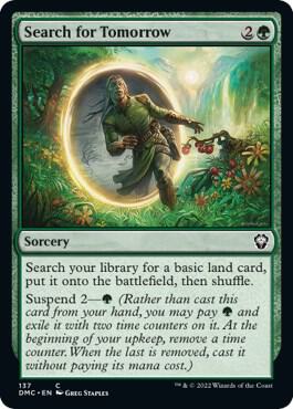 Search for Tomorrow card from Commander: Dominaria United