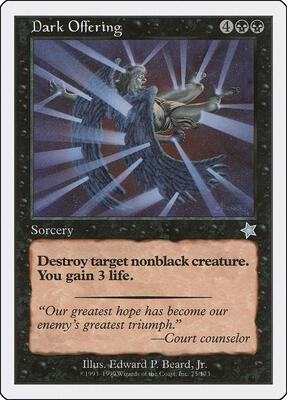 Dark Offering card from Starter 1999