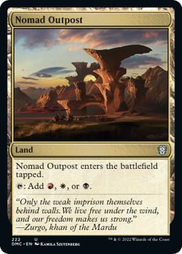 Nomad Outpost card from Commander: Dominaria United