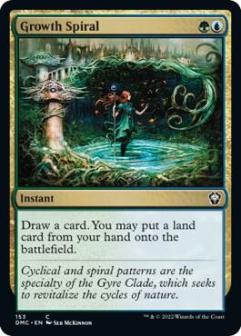 Growth Spiral card from Commander: Dominaria United