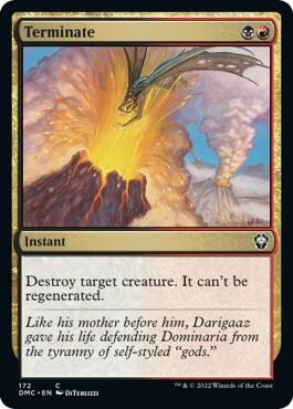 Terminate card from Commander: Dominaria United