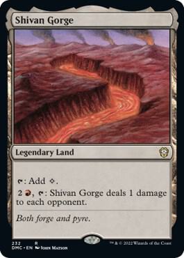 Shivan Gorge card from Commander: Dominaria United