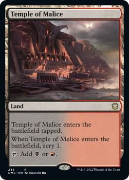 Temple of Malice card from Commander: Dominaria United