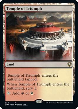 Temple of Triumph card from Commander: Dominaria United
