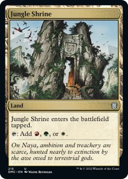 Jungle Shrine card from Commander: Dominaria United
