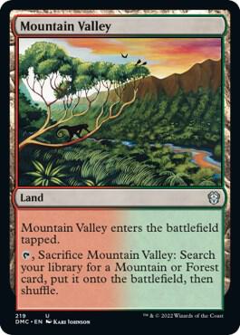 Mountain Valley card from Commander: Dominaria United