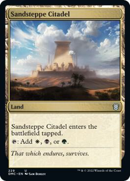 Sandsteppe Citadel card from Commander: Dominaria United