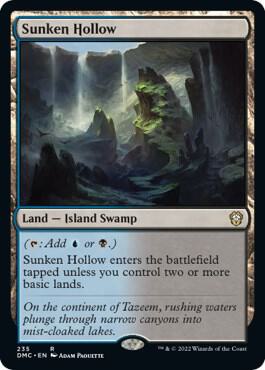 Sunken Hollow card from Commander: Dominaria United