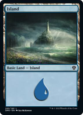 Island (265) card from Dominaria United