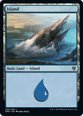 Island (266) card from Dominaria United