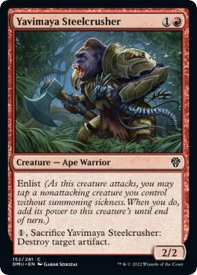 Yavimaya Steelcrusher card from Dominaria United