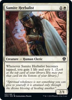 Samite Herbalist card from Dominaria United