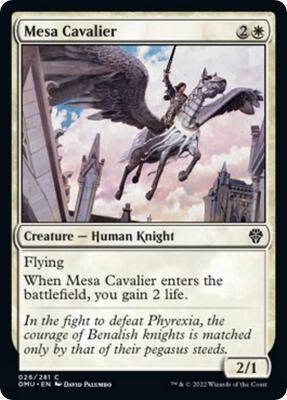 Mesa Cavalier card from Dominaria United