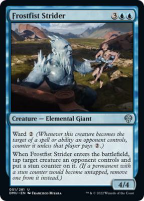 Frostfist Strider card from Dominaria United