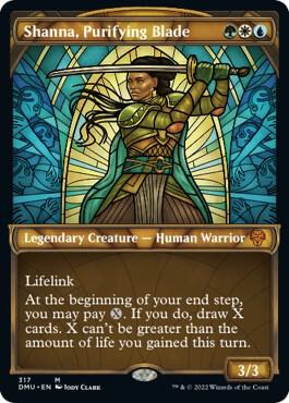 Shanna, Purifying Blade (Showcase) card from Dominaria United