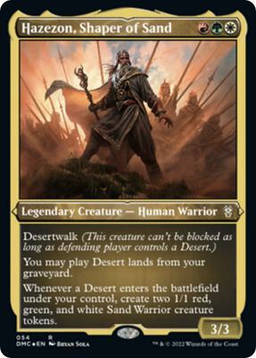 Hazezon, Shaper of Sand (Foil Etched) card from Commander: Dominaria United