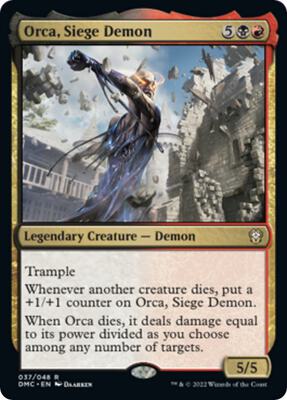 Orca, Siege Demon card from Commander: Dominaria United