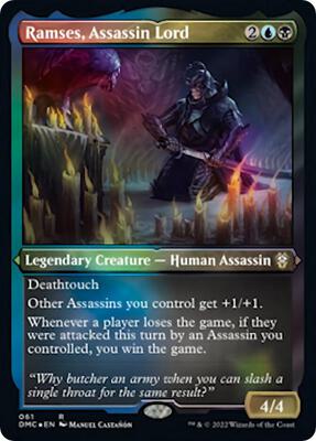 Ramses, Assassin Lord (Foil Etched) card from Commander: Dominaria United