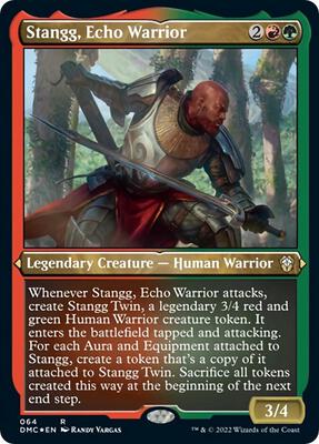 Stangg, Echo Warrior (Foil Etched) card from Commander: Dominaria United