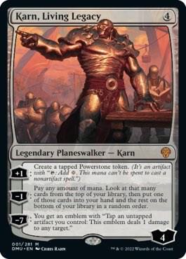 Karn, Living Legacy card from Dominaria United