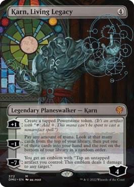 Karn, Living Legacy (Borderless) card from Dominaria United