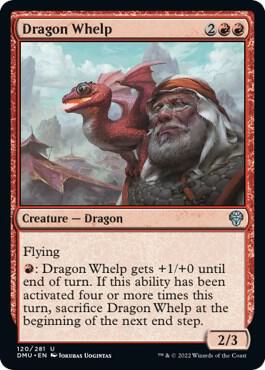 Dragon Whelp card from Dominaria United