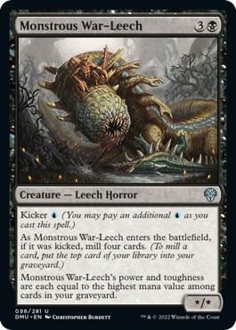 Monstrous War-Leech card from Dominaria United